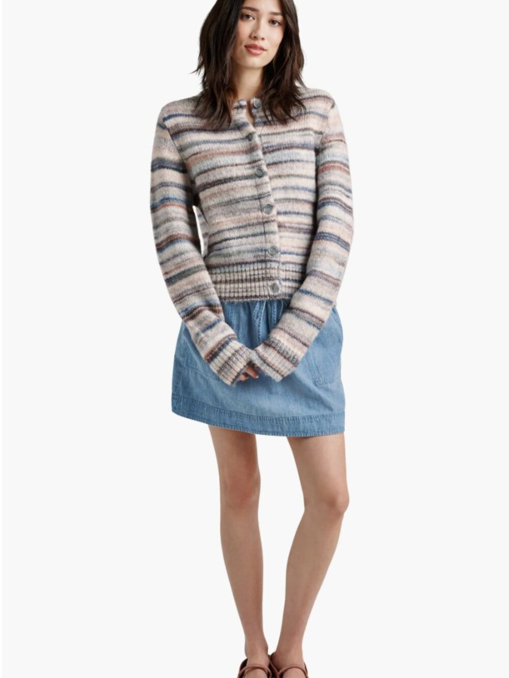 Size M Splendid Daniella Stripe Sweater Cardigan